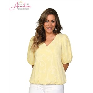 Enjoy Blouson korte pofmouw 127635 Geel